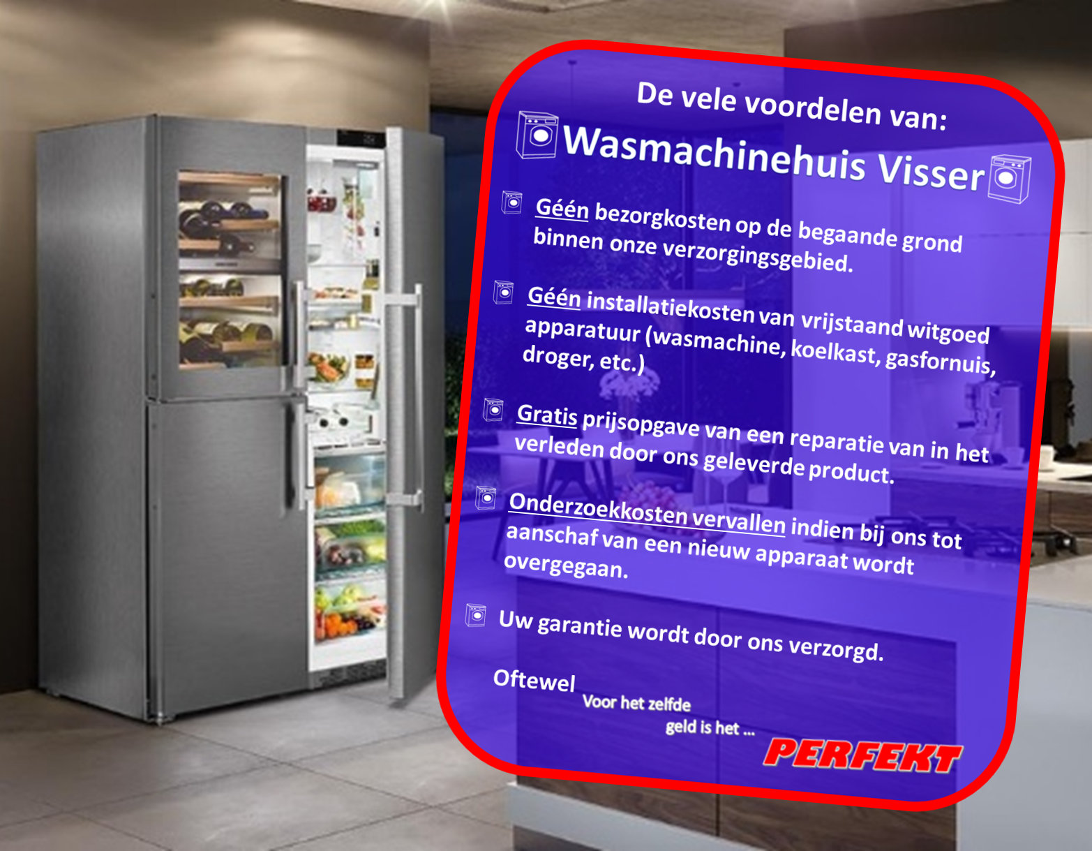 De voordelen van Wasmachinehuis Visser.