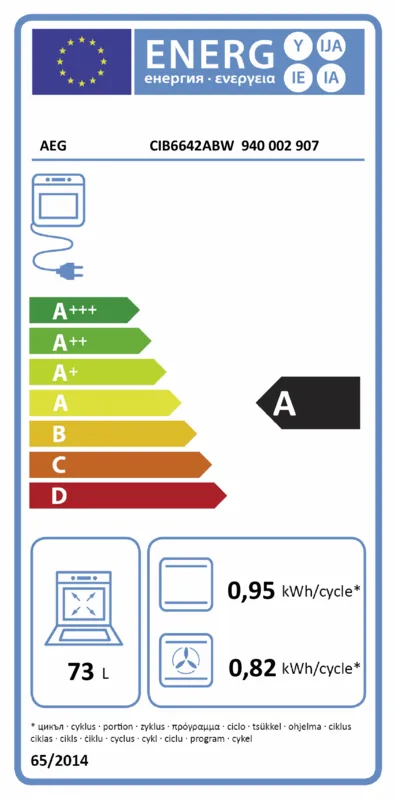 AEG CIB6642ABW energielabel