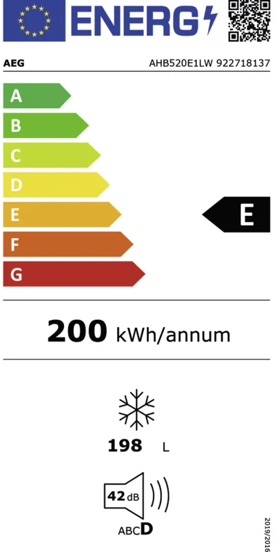 AEG AHB520E1LW energielabel