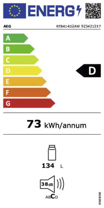 AEG RTB414D2AW energielabel