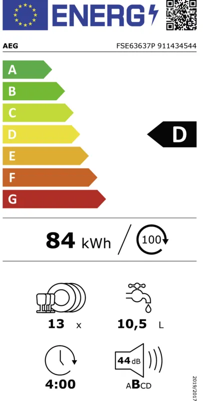 AEG FSE63637P energielabel