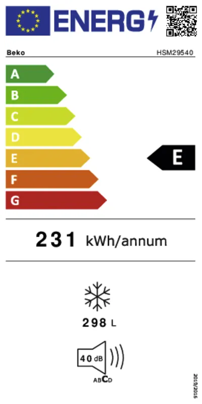 Beko HSM29540 energielabel