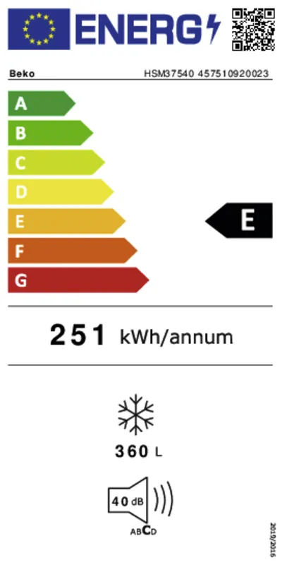 Beko HSM37540 energielabel
