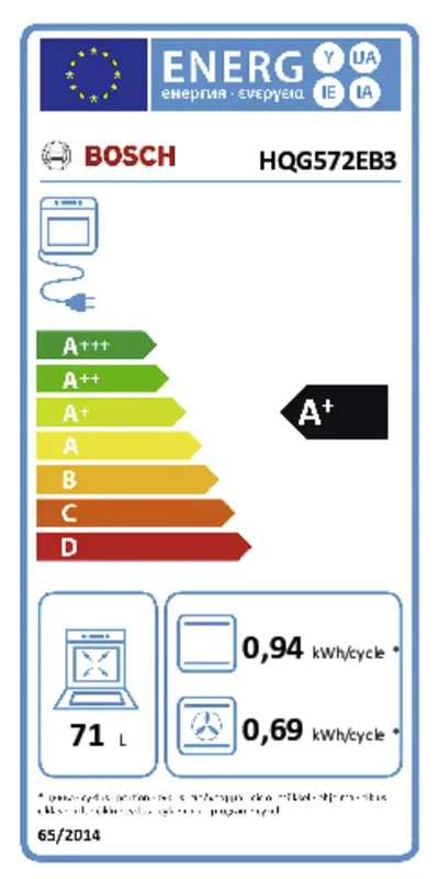Bosch HQG572EB3 energielabel