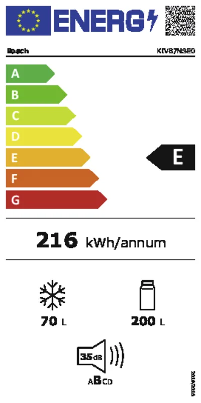 Bosch KIV87NSE0 energielabel