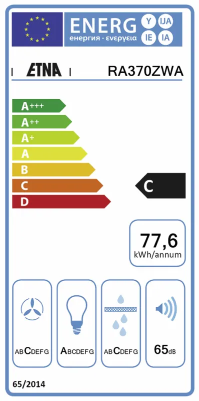 Etna RA370 energielabel