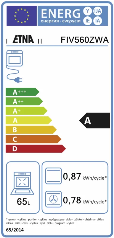 Etna FIV560ZWA energielabel