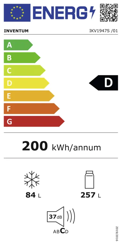 Inventum IKV1947S energielabel