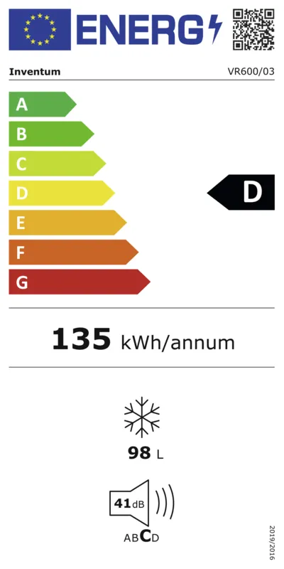 Inventum VR600 energielabel