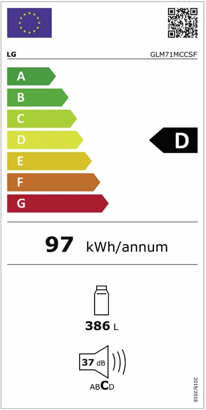 LG GLM71MCCSF energielabel