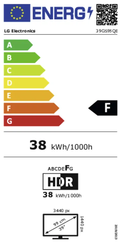 LG 39GS95QE-B energielabel