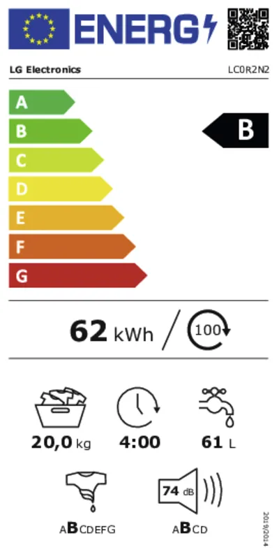 LG LC0R2N2 energielabel
