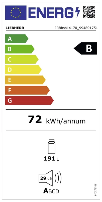 Liebherr IRBbsbi 4170 energielabel