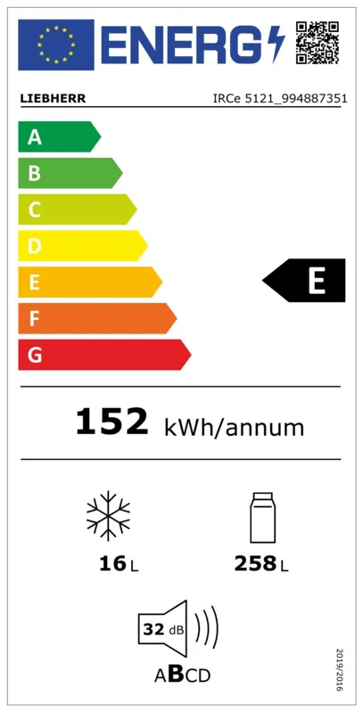 Liebherr IRCe 5121-22 energielabel