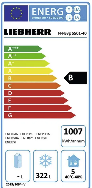 Liebherr FFFBvg 5501-40 energielabel