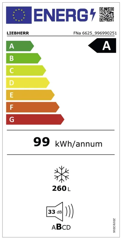 Liebherr FNa 6625-20 energielabel