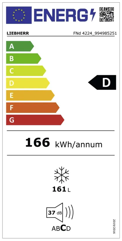 Liebherr FNd 4224-22 energielabel
