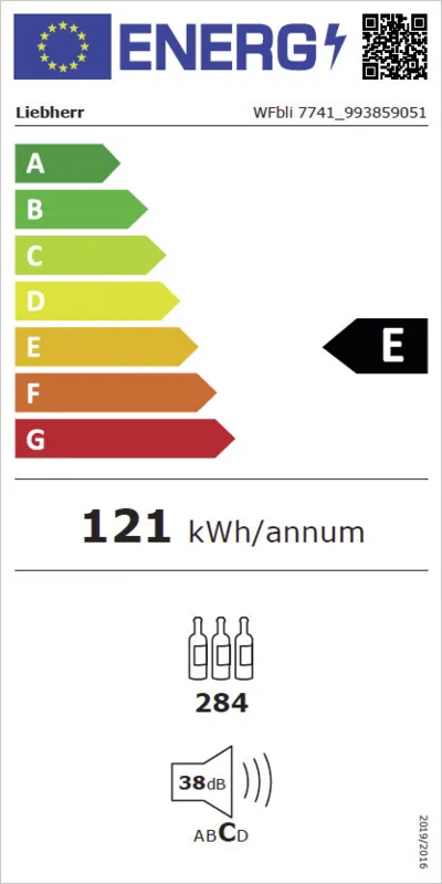 Liebherr WFbli 7741-20 energielabel