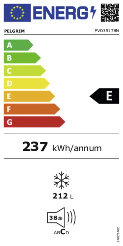 Pelgrim PVD35178N energielabel