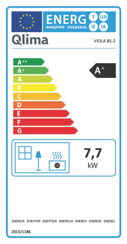 Qlima Viola 85 S-line energielabel