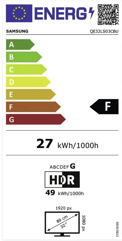 Samsung F-QE32LS03CBUX energielabel