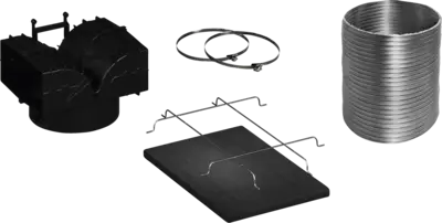 DWZ1GK1U2 Reciculatieset/diagonale wandschouwkappen Serie 2