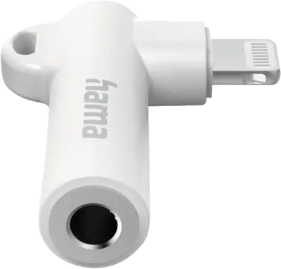 Hama Aux-adapter Lightning u 3,5-mm-jack-aansluiting, 90 hoekstek