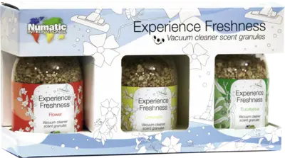 Numatic geurkorrels set 3 flesjes in display