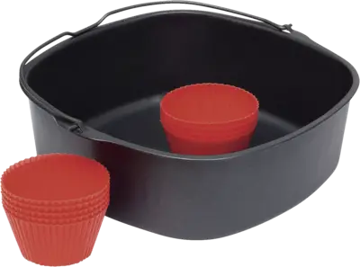 Philips HD9952/00 Airfryer bak master kit. Bak tray en muffin cup