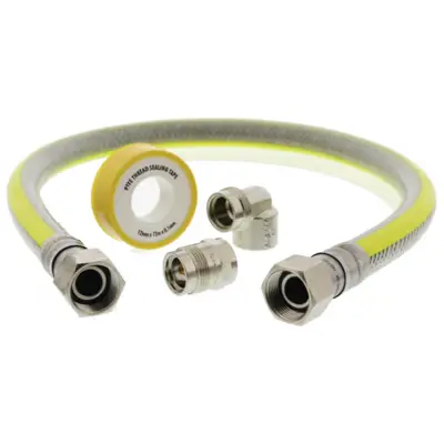 Scanpart GAS AANSL.SET RVS-FLEX 75CM